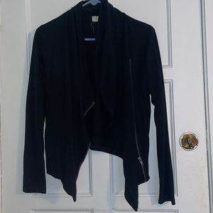 Black cardigan with zipper